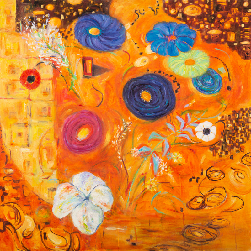 Blooms (IV), In the Time of Covid 48” x 48”